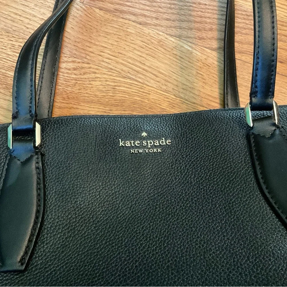 Kate Spade Black Pebble Leather Bag and Matching Wallet